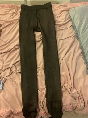 Black fleece line dress stockings